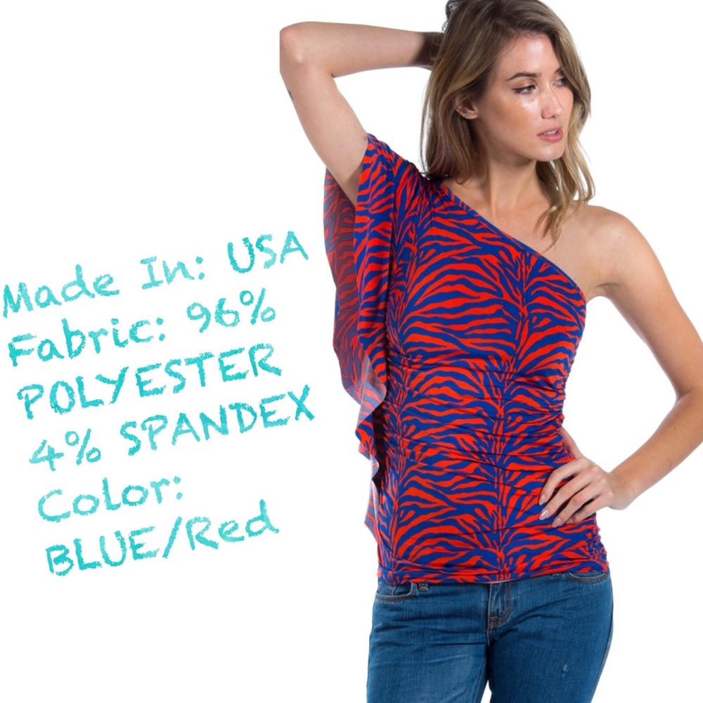 NWT One Shoulder Flounce Top